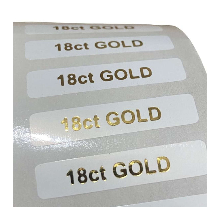 Gold R1499 Label 18 ct Gold Labels - BOX FOR BRITAIN