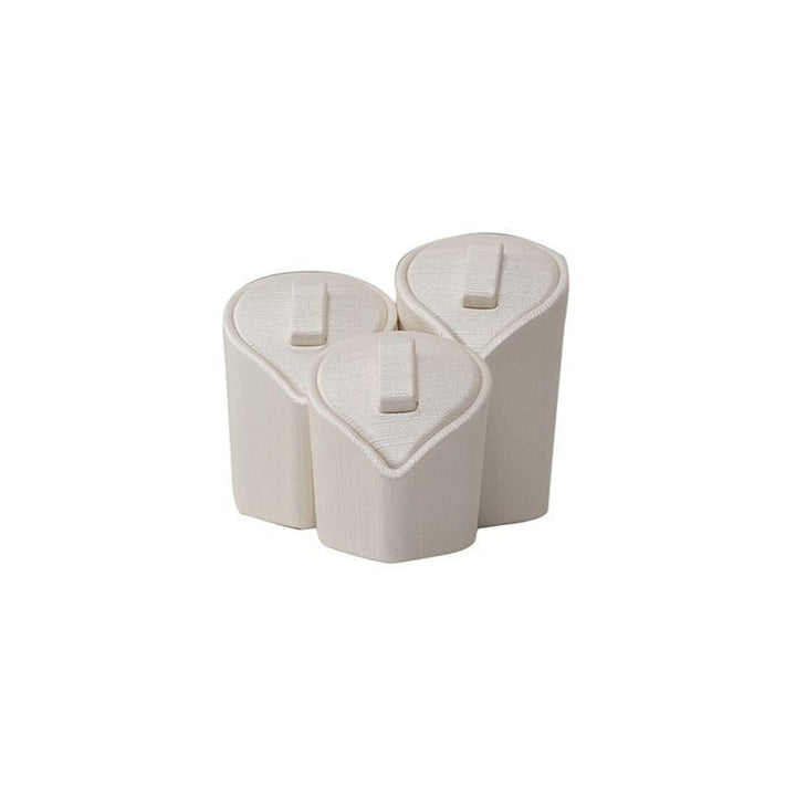3 Tier Heart Shape Leatherette Ring Display Stand - BOX FOR BRITAIN
