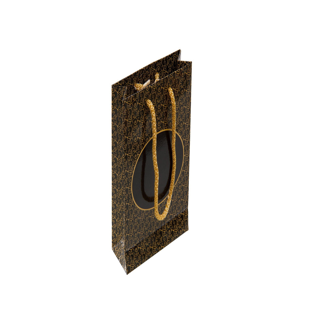Black and Gold Ivy Paper Bag Medium - BOX FOR BRITAIN