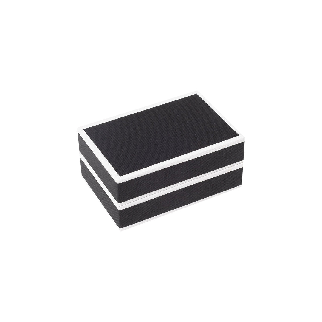 Black and White Cufflink Double Ring Box - BOX FOR BRITAIN