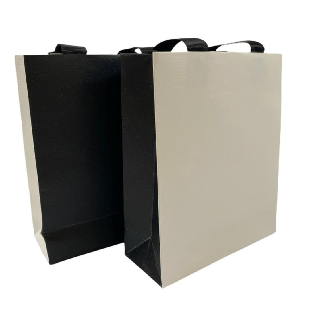 Black and White Double Sided Paper Bag - BOX FOR BRITAIN