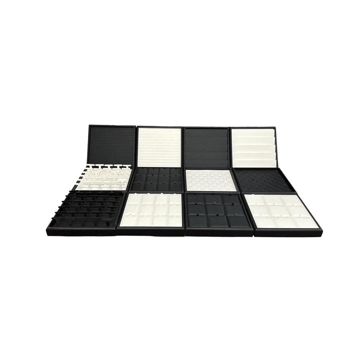 black-and-white-leatherette-trays