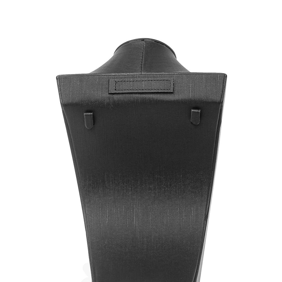 Black Leatherette Wide Bust with Earring and Bangle insert 6 sizes - BOX FOR BRITAIN