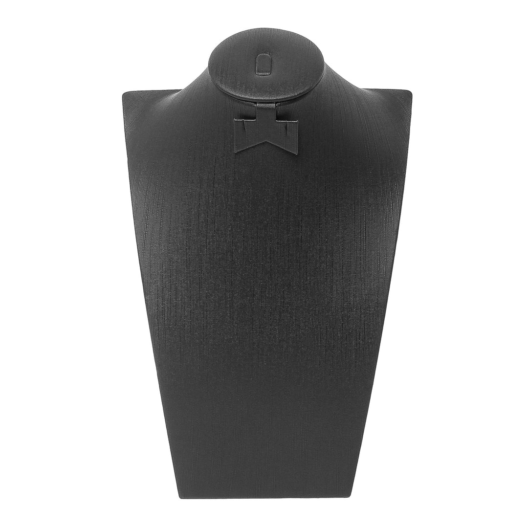 Black Leatherette Wide Bust with Earring and Ring insert 6 sizes - BOX FOR BRITAIN