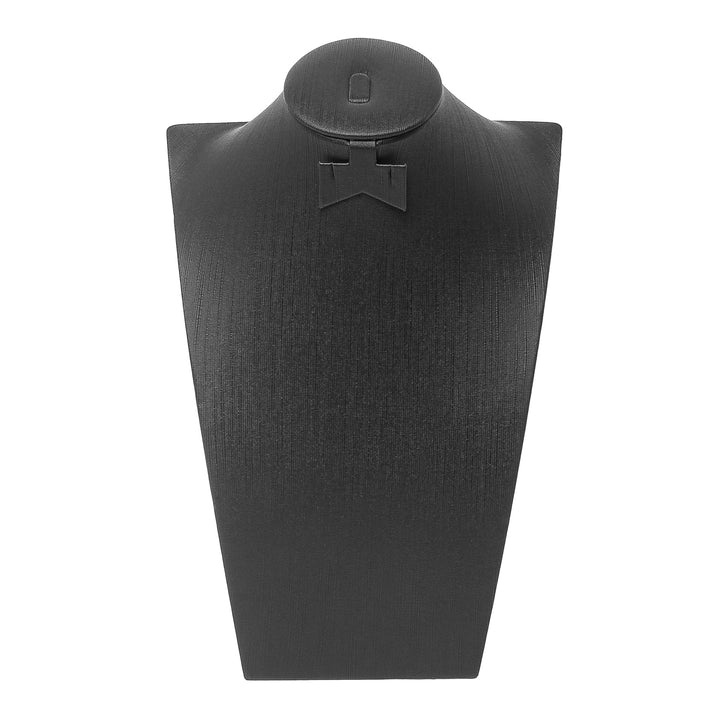 Black Leatherette Wide Bust with Earring and Ring insert 6 sizes - BOX FOR BRITAIN