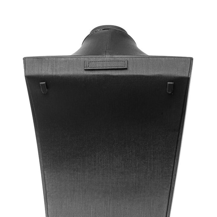 Black Leatherette Wide Bust with Earring and Ring insert 6 sizes - BOX FOR BRITAIN