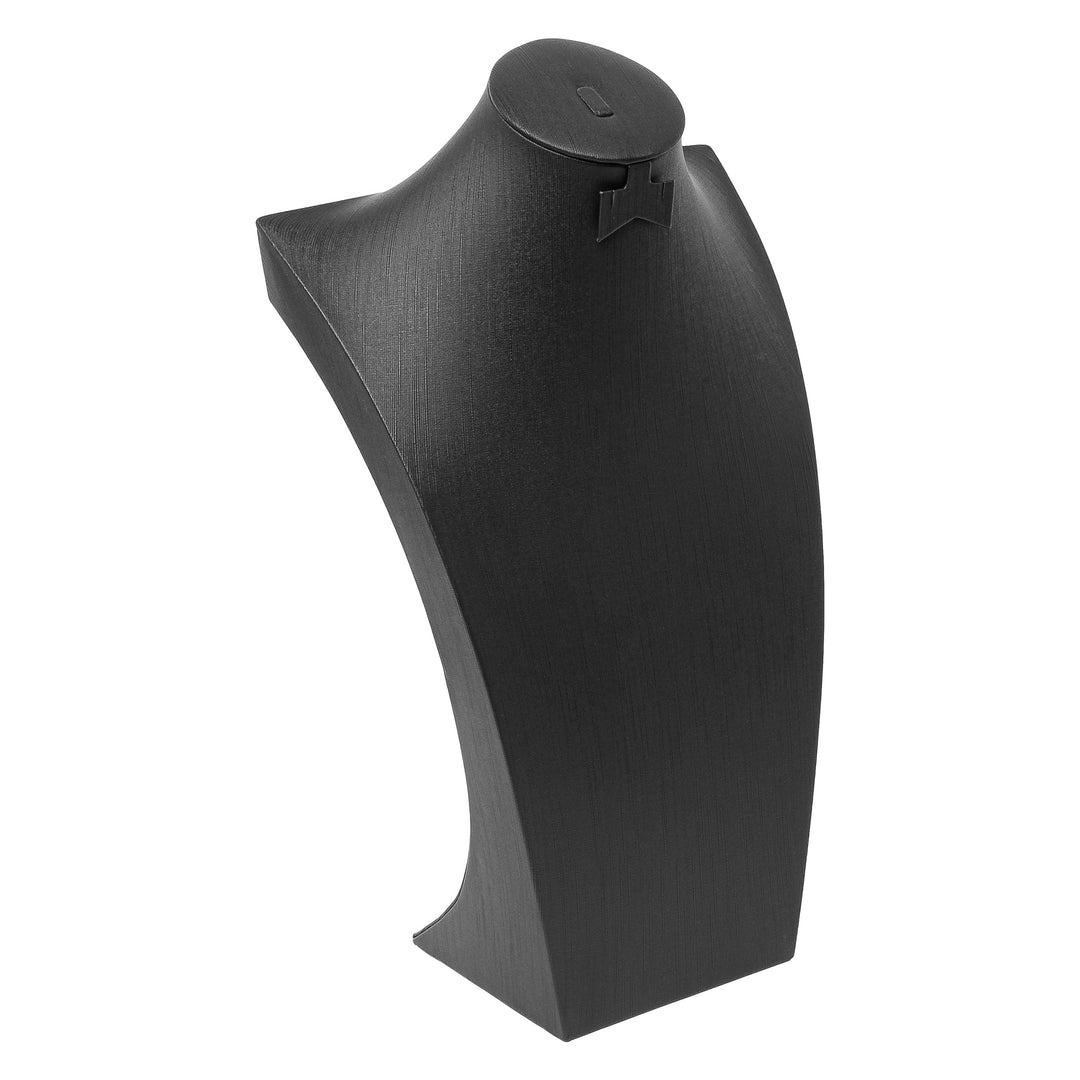 Black Leatherette Wide Bust with Earring and Ring insert 6 sizes - BOX FOR BRITAIN