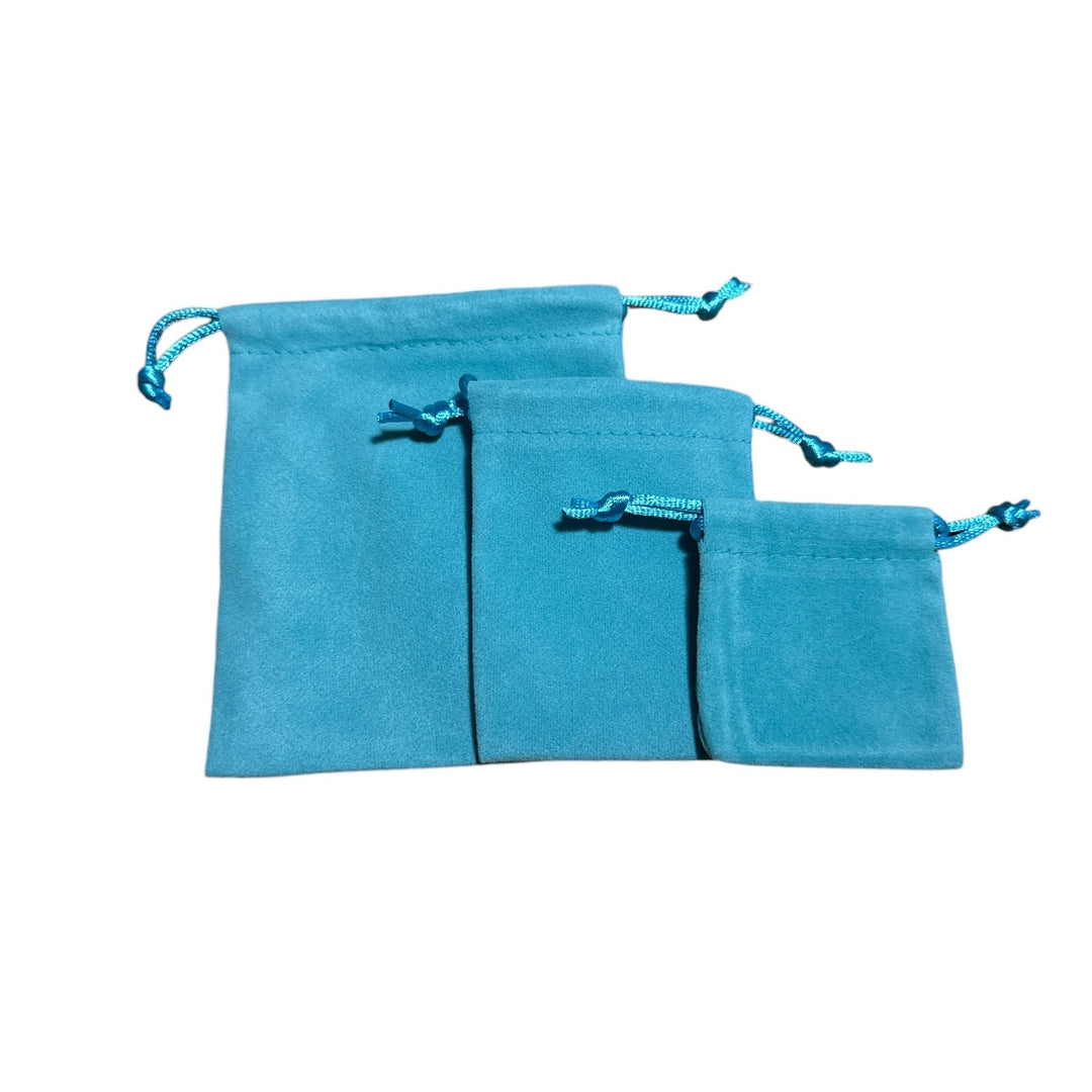 Blue Velvet Drawstring Pouch - BOX FOR BRITAIN
