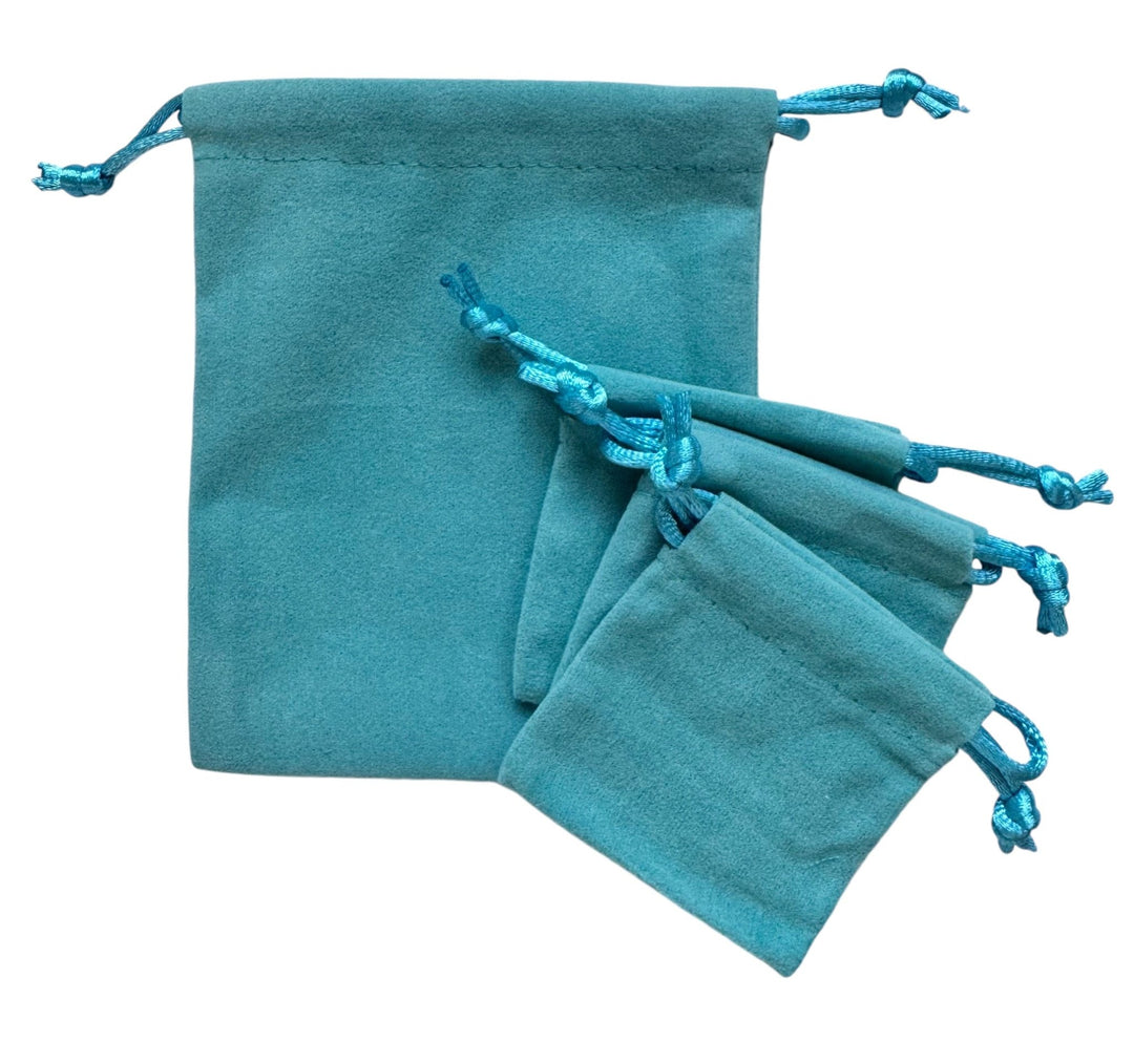 Blue Velvet Drawstring Pouch - BOX FOR BRITAIN