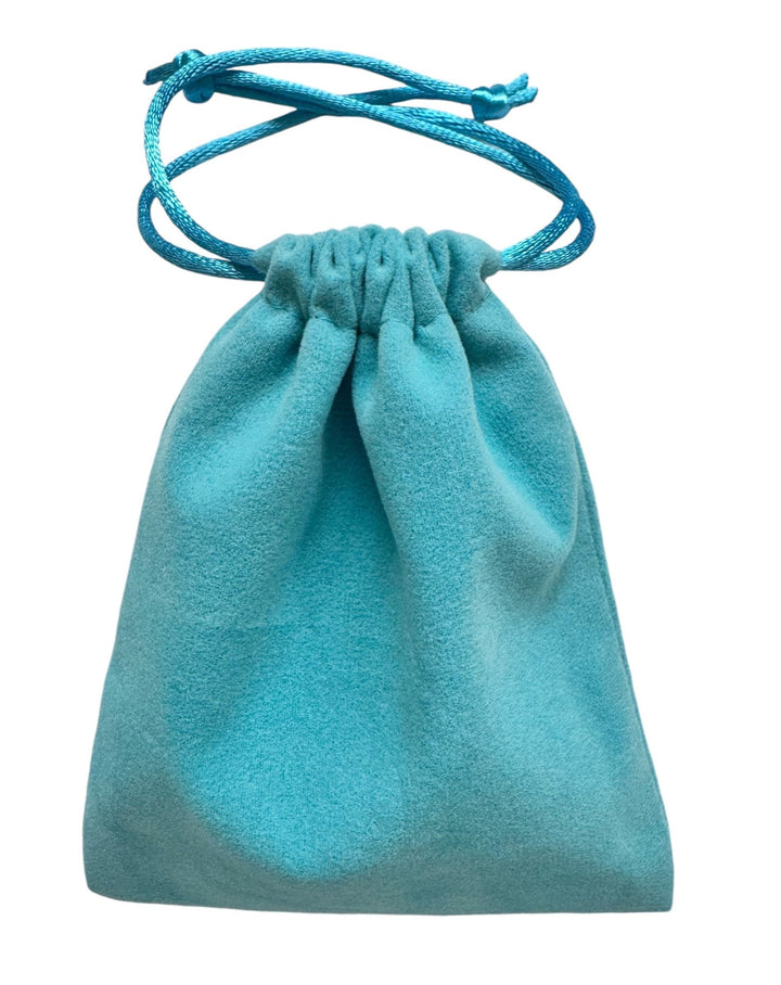 Blue Velvet Drawstring Pouch - BOX FOR BRITAIN