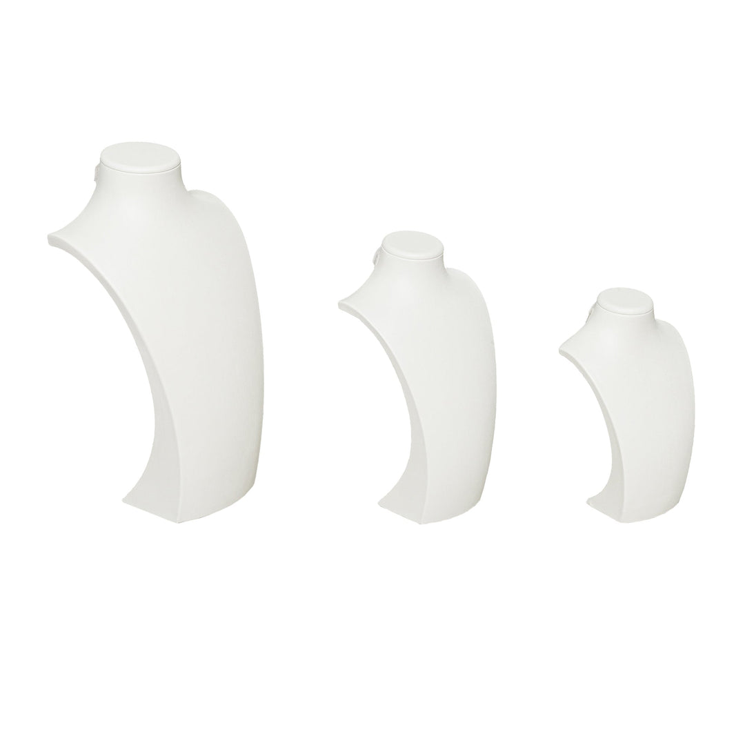 Cream Leatherette Wide Bust Large 34cm - BOX FOR BRITAIN