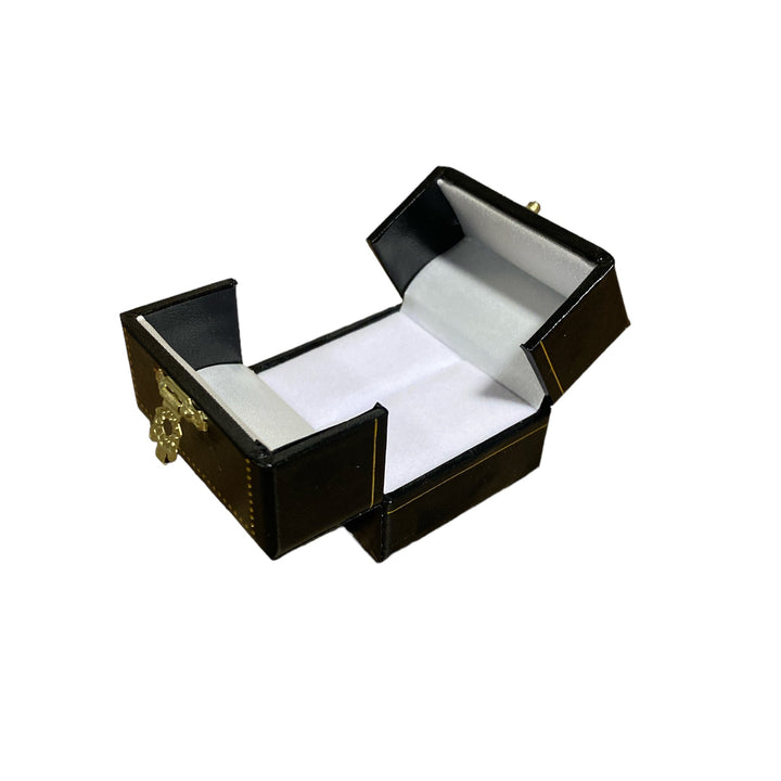 Double Door Ring Box Black - BOX FOR BRITAIN