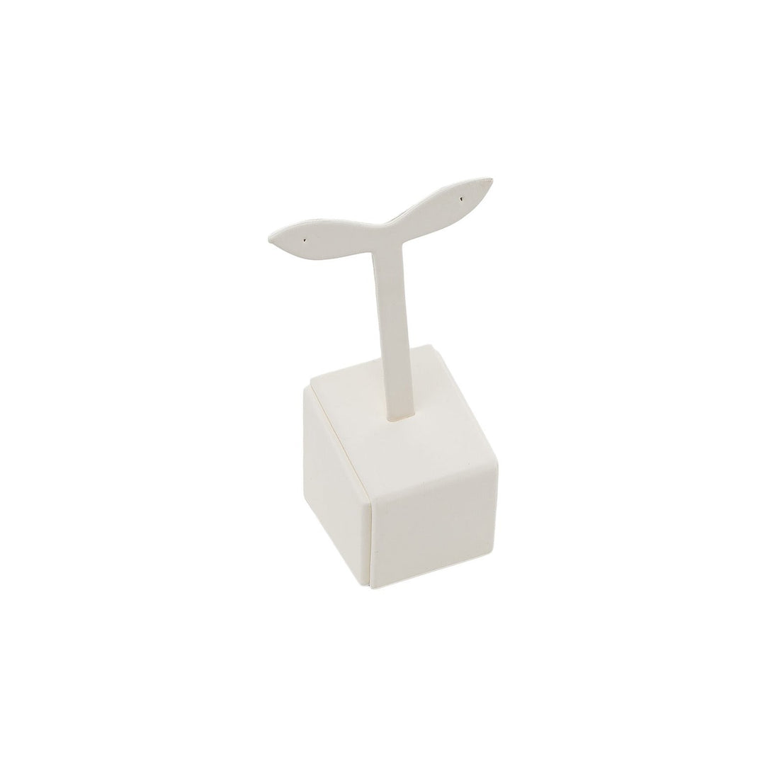 Earring Display Stands Cream Leatherette 3 Tier - BOX FOR BRITAIN