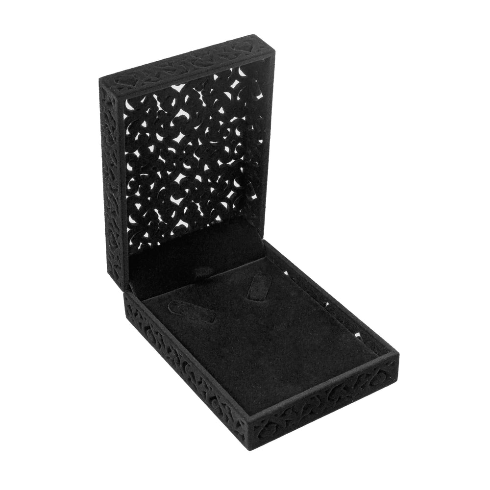 Filigree Pendant Large Earring Box Black - BOX FOR BRITAIN