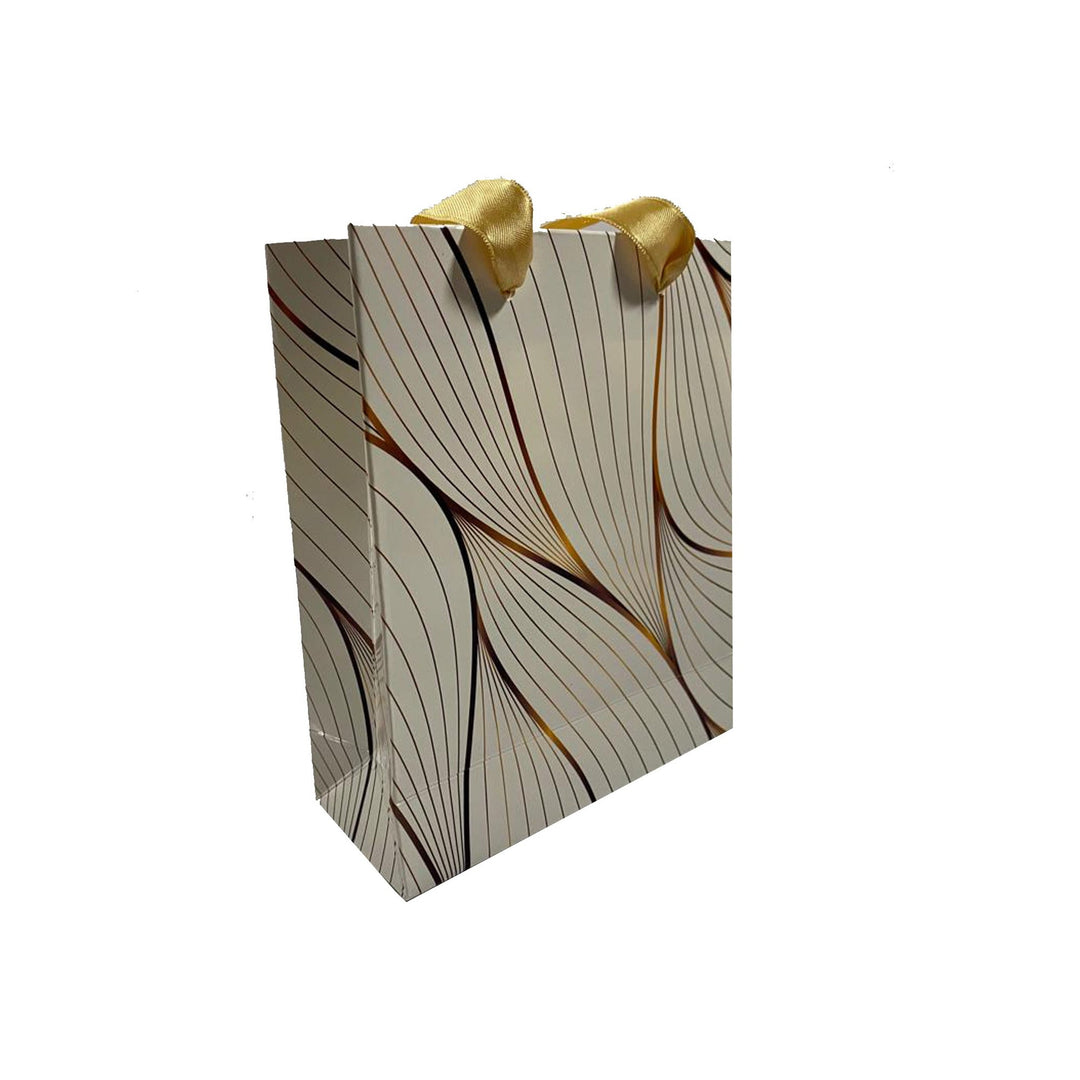 Gloss Laminated Marble Effect, Ribbon Handle Paper Bags - BOX FOR BRITAIN