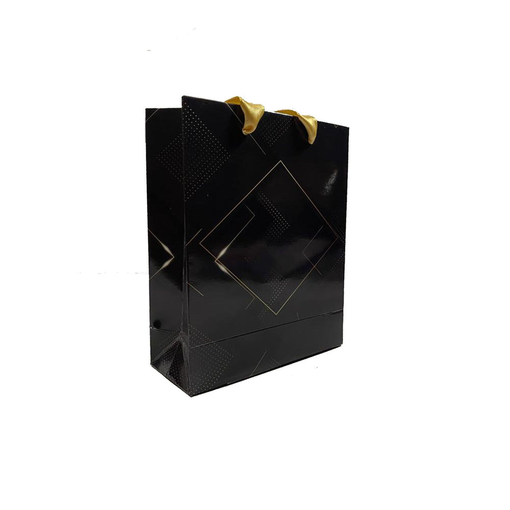 Gloss Laminated Modern Design, Ribbon Handle Paper Bags - BOX FOR BRITAIN