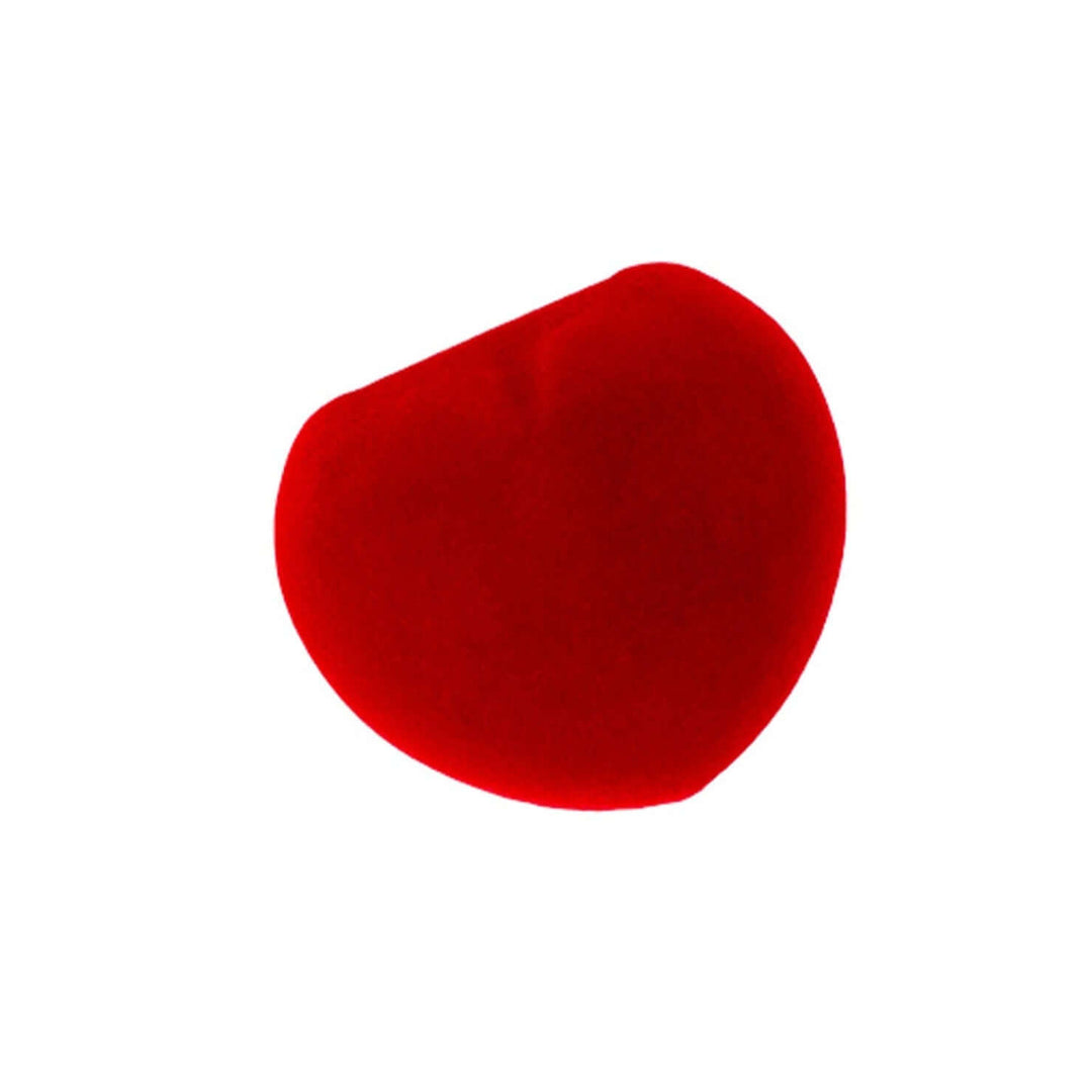 Heart Shaped Red Velvet Ring Box, closed