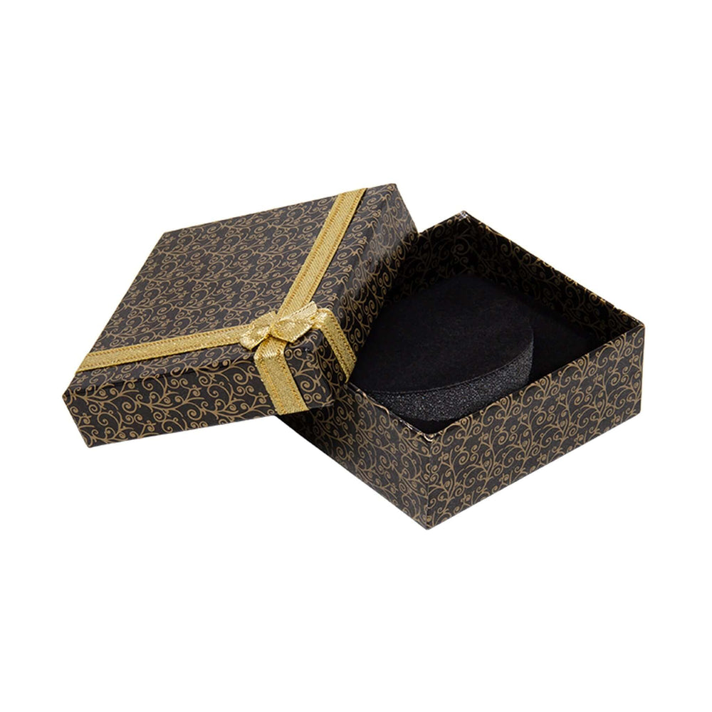 Ivy Black & Gold Bangle Box with intricate design, perfect for storing black and gold bangle box.