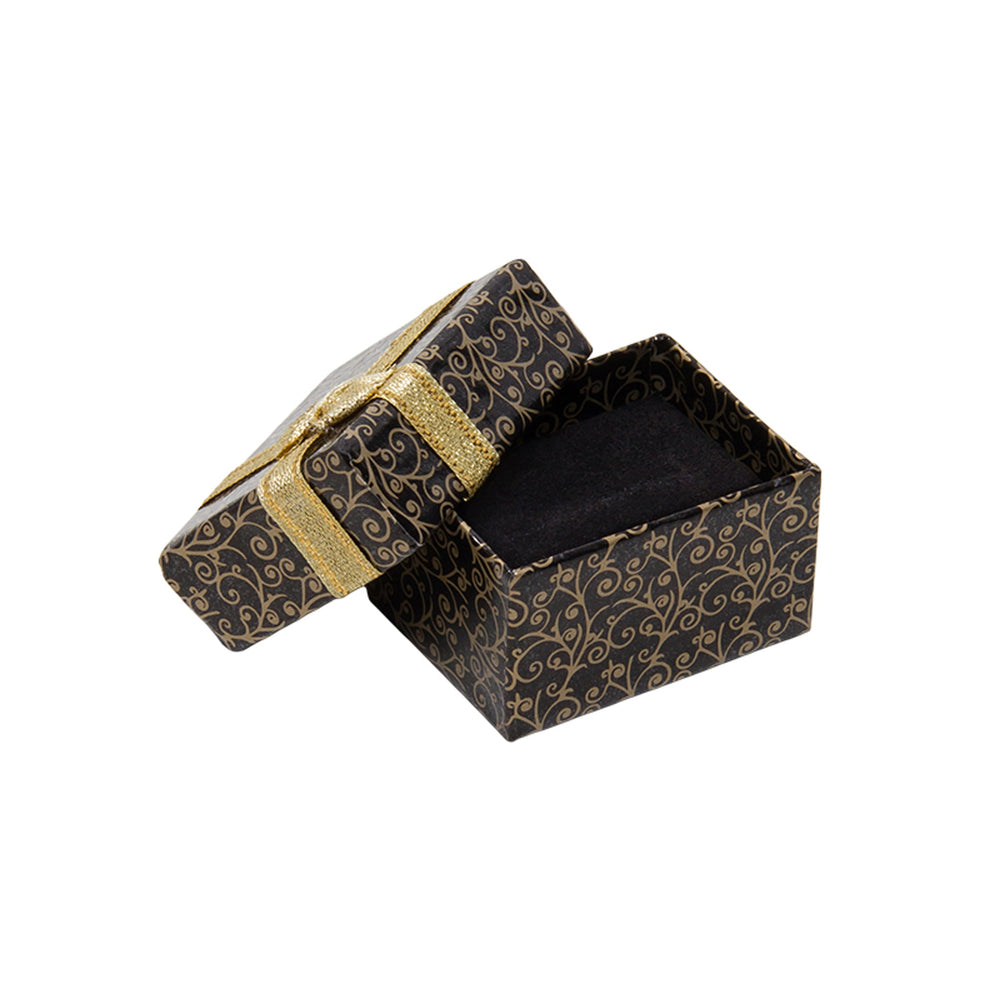 Ivy Black & Gold Ring Box - BOX FOR BRITAIN