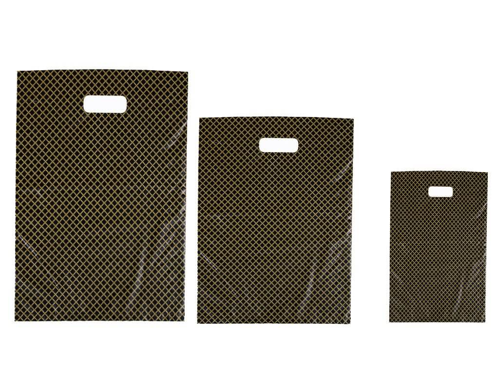 Large Plastic Carrier Bags, shown in different sizes