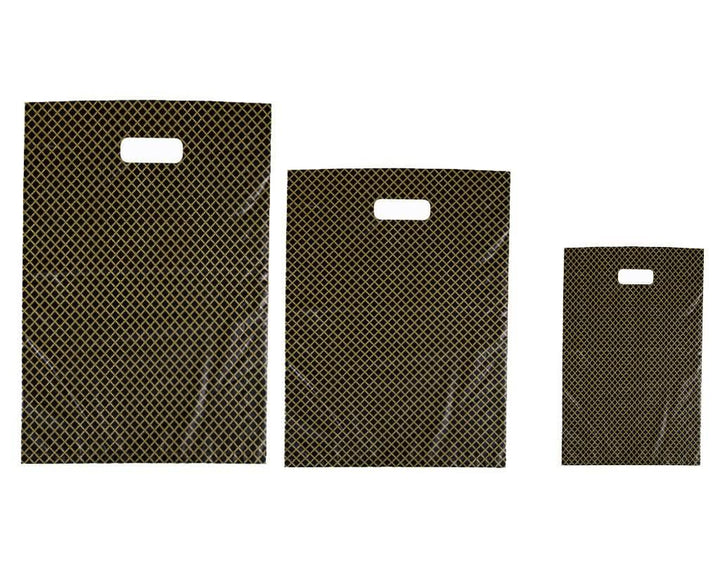 Large Plastic Carrier Bags, shown in different sizes