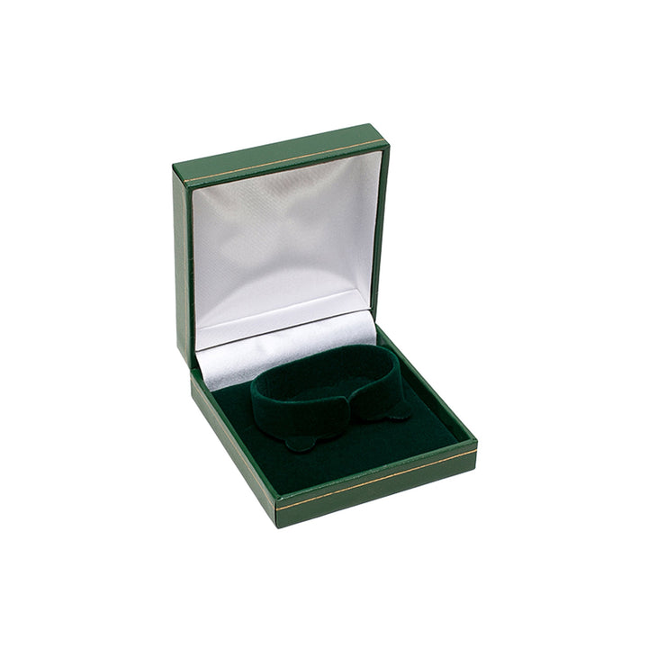 Leatherette C-Clip Bangle Box Green - BOX FOR BRITAIN