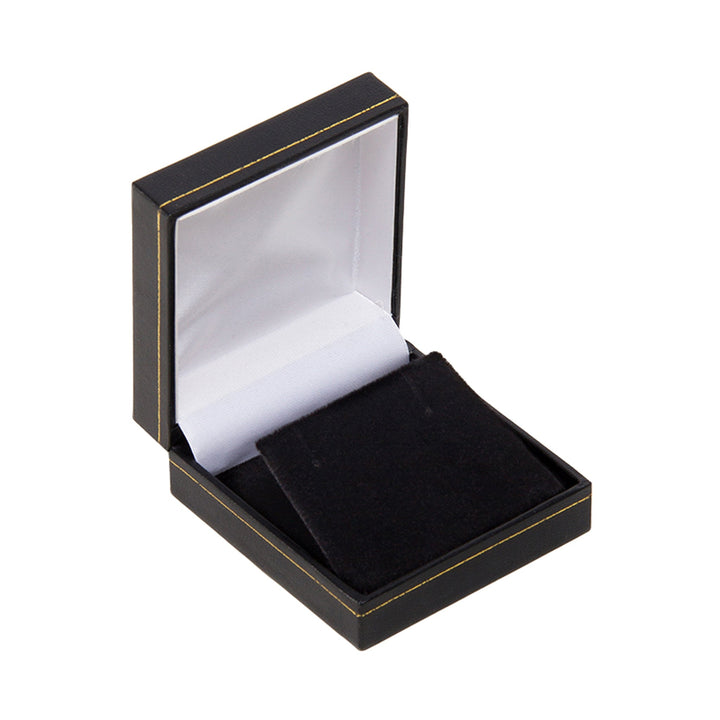 Leatherette Earring Box Black - BOX FOR BRITAIN