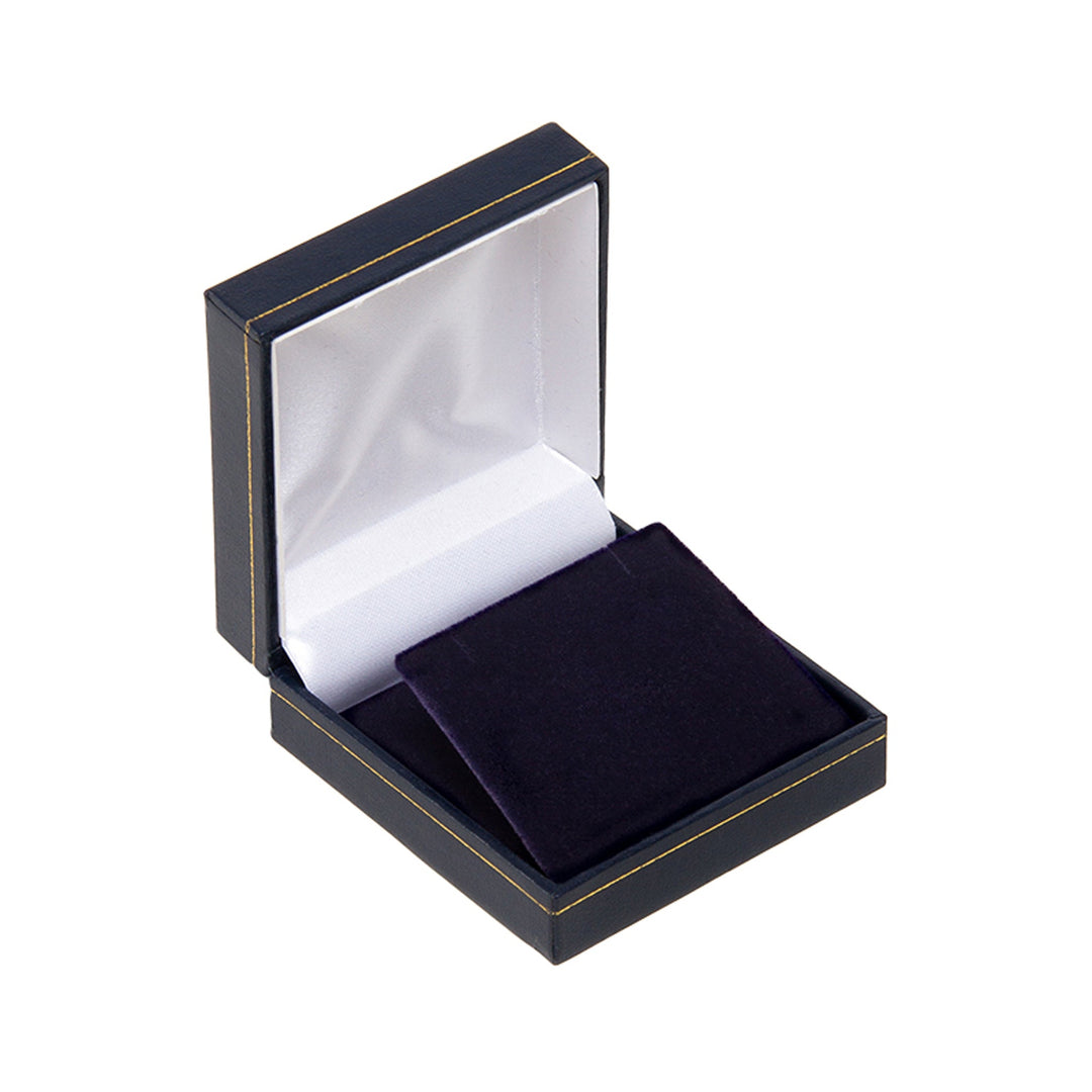 Leatherette Earring Box Blue - BOX FOR BRITAIN