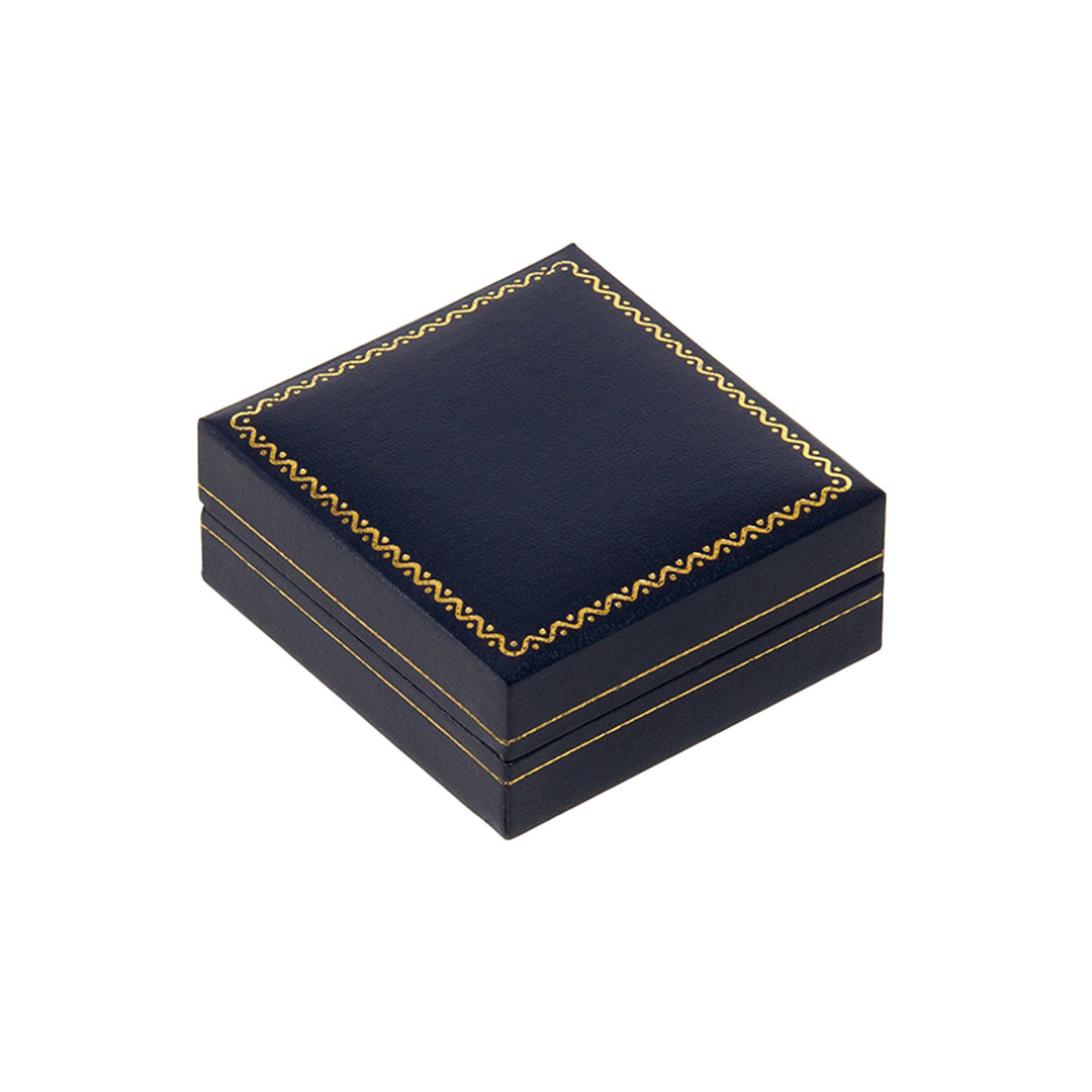 Leatherette Earring Box Blue - BOX FOR BRITAIN