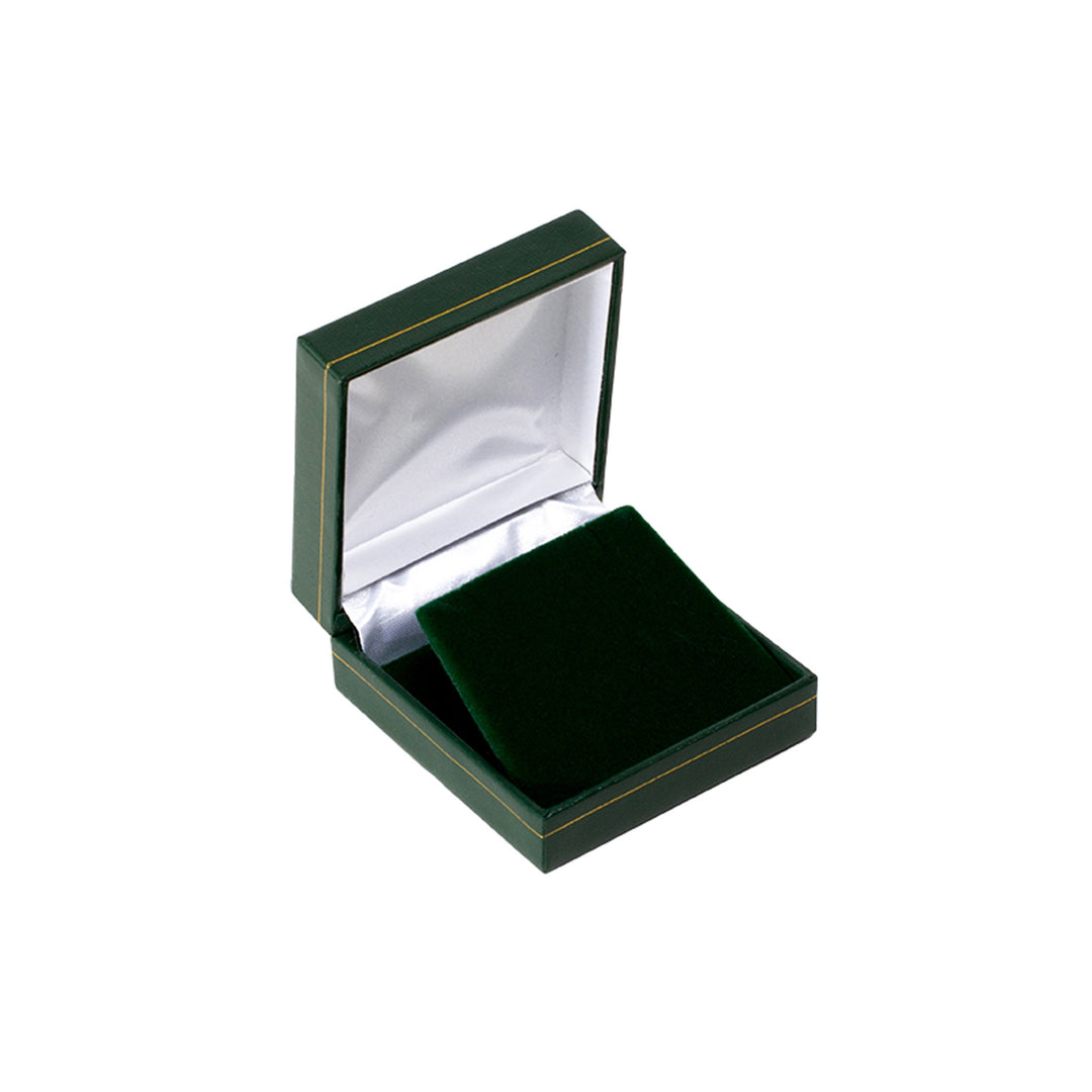 Leatherette Earring Box Green - BOX FOR BRITAIN