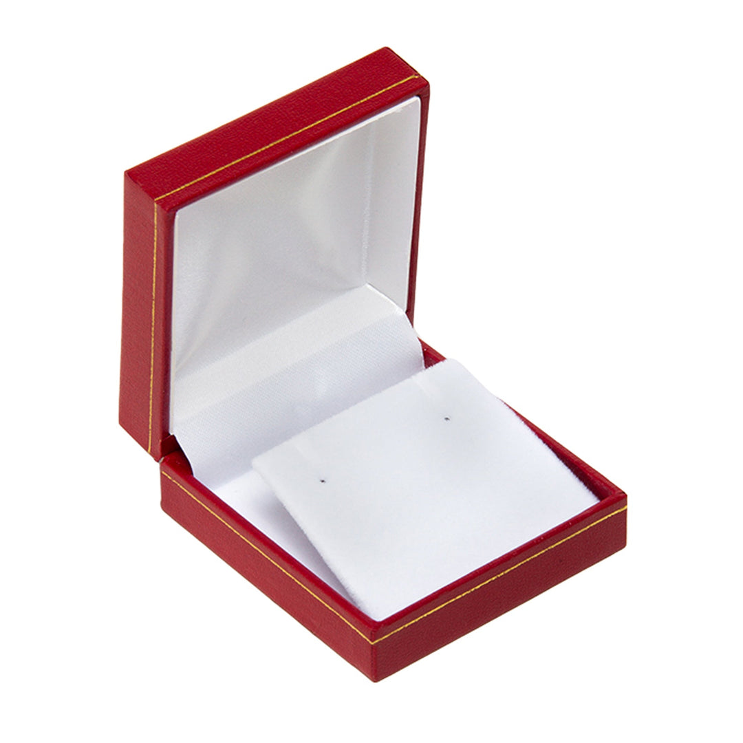 Leatherette Earring Box Red - BOX FOR BRITAIN