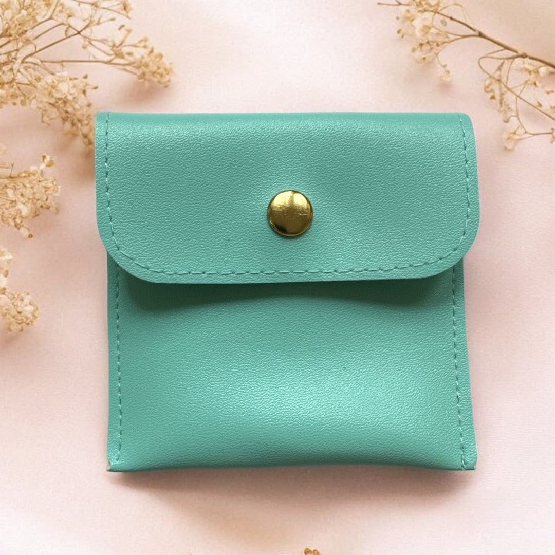 Leatherette jewellery pouch with snap button Wedding Ring Case Coin Holder - BOX FOR BRITAIN