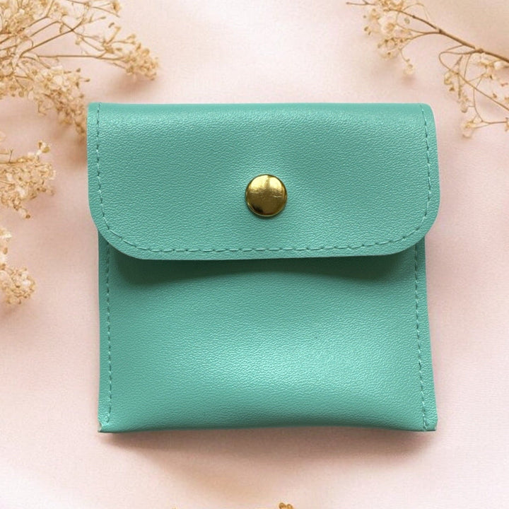 Leatherette jewellery pouch with snap button Wedding Ring Case Coin Holder - BOX FOR BRITAIN