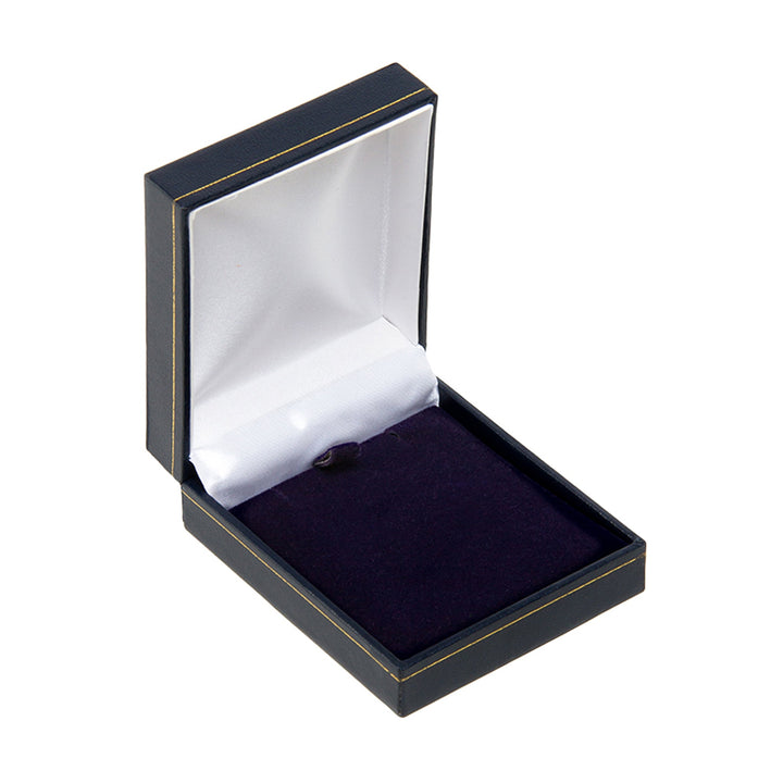 Leatherette Pendant Box Blue - BOX FOR BRITAIN