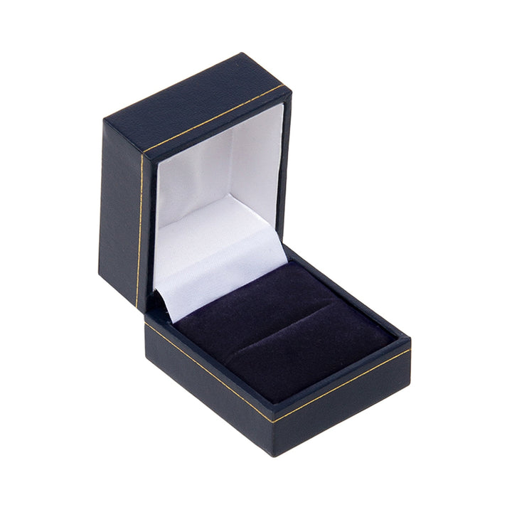 Leatherette Ring Box Blue - BOX FOR BRITAIN