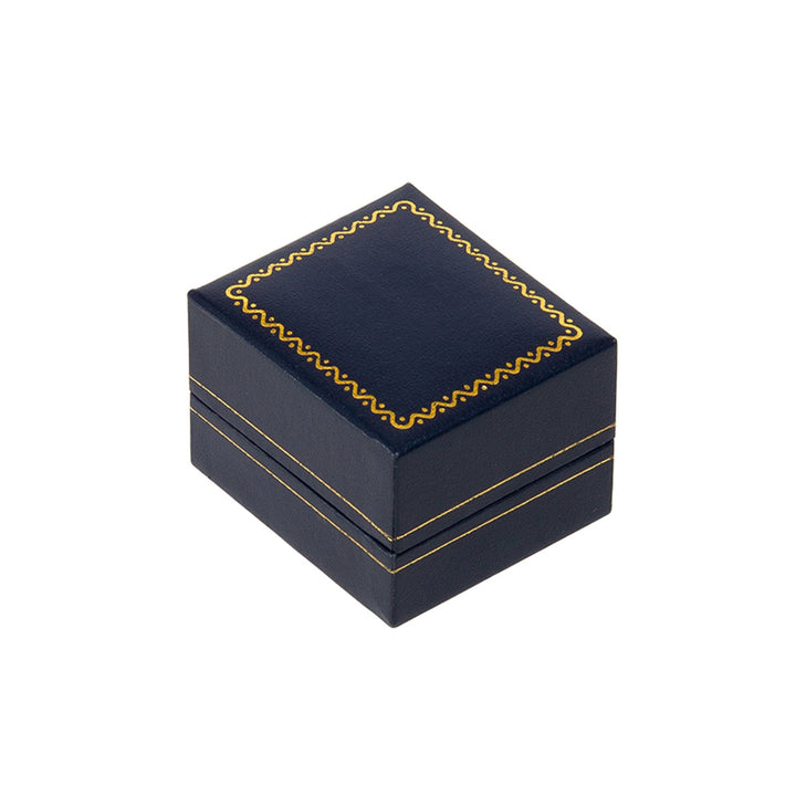 Leatherette Ring Box Blue - BOX FOR BRITAIN