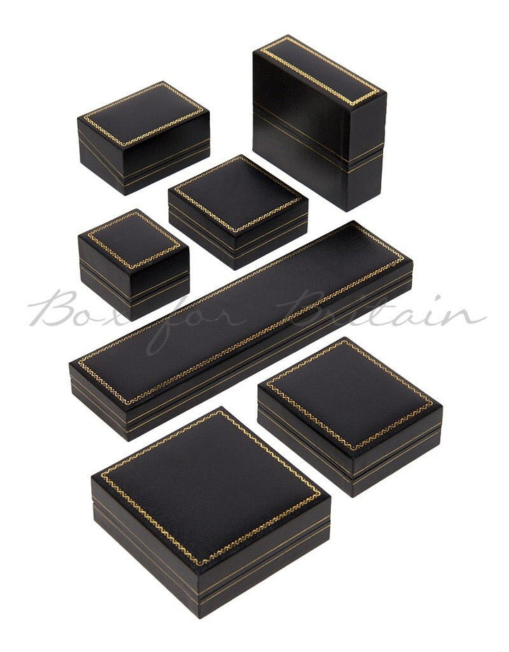 Leatherette Set Box Large Black - BOX FOR BRITAIN