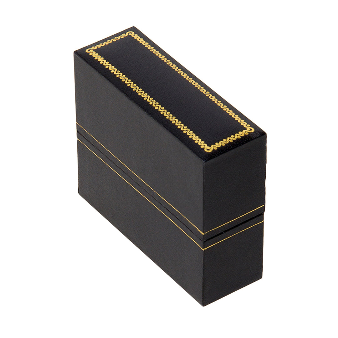 Leatherette Slim Bangle Box Black - BOX FOR BRITAIN