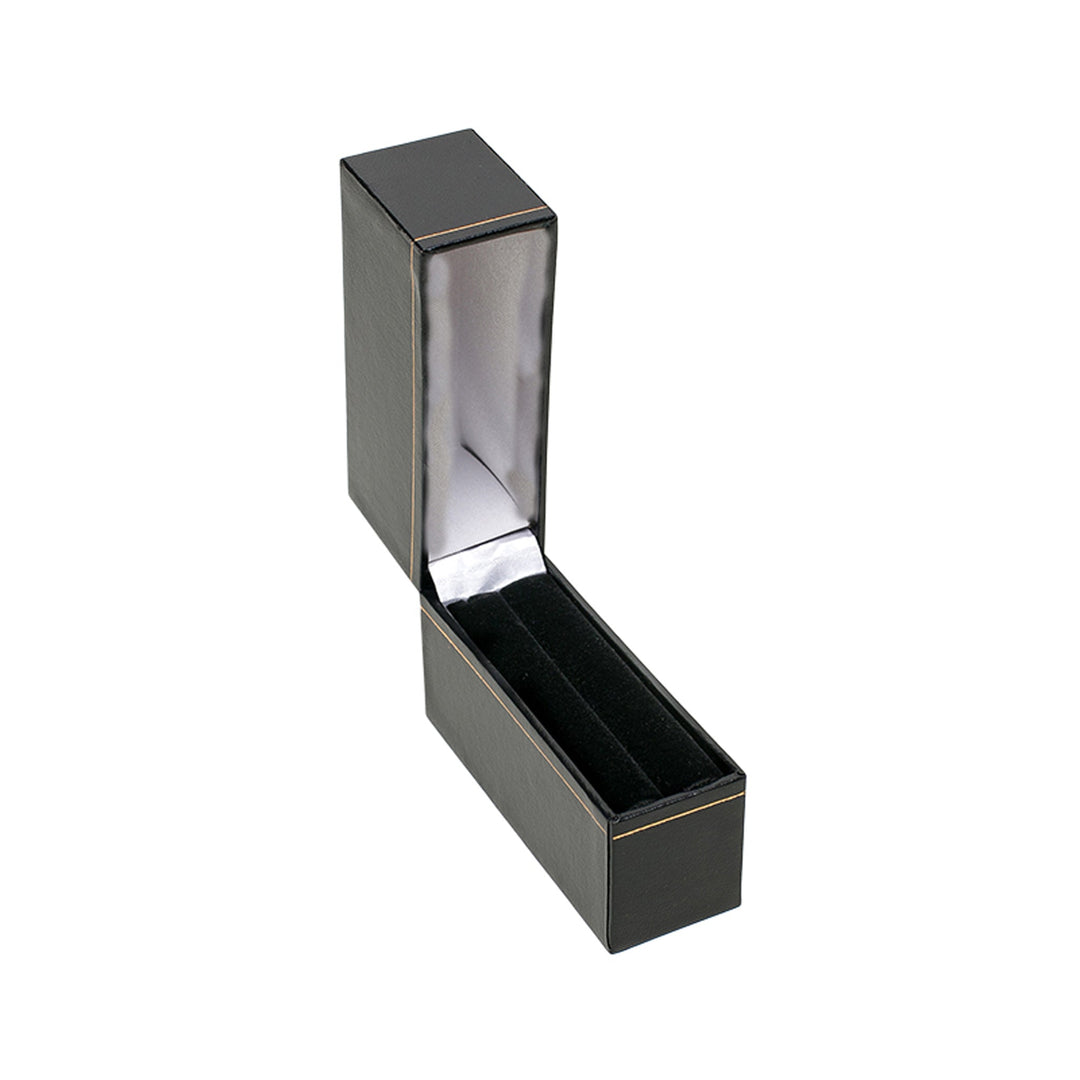 Leatherette Slim Bangle Box Black - BOX FOR BRITAIN