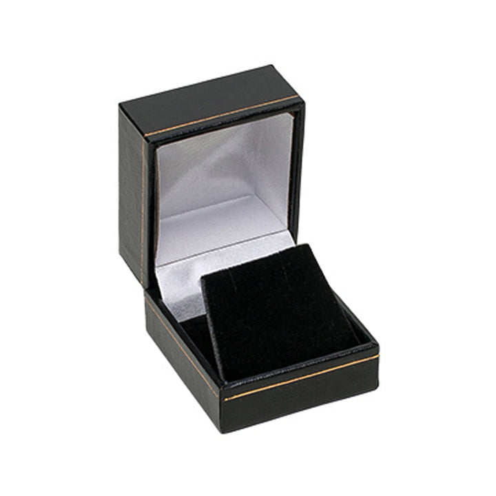 Leatherette Small Earring Box Black - BOX FOR BRITAIN