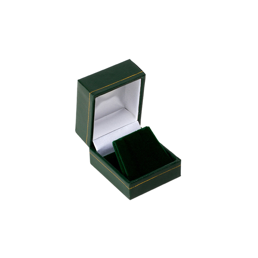 Leatherette Small Earring Box Green - BOX FOR BRITAIN