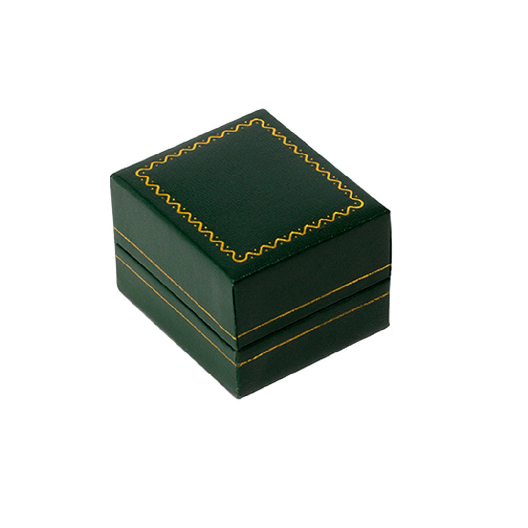 Leatherette Small Earring Box Green - BOX FOR BRITAIN