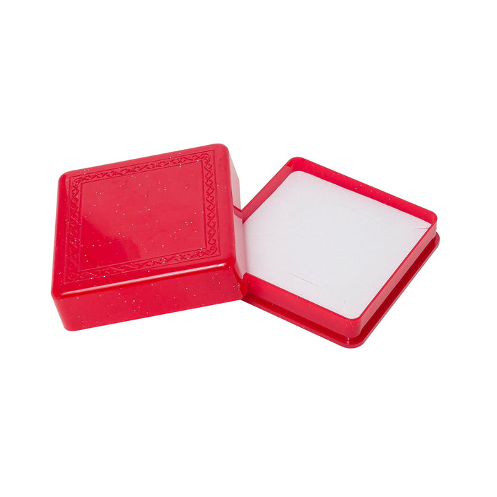Lift off Lid Red Plastic Pendant Box Medium - BOX FOR BRITAIN