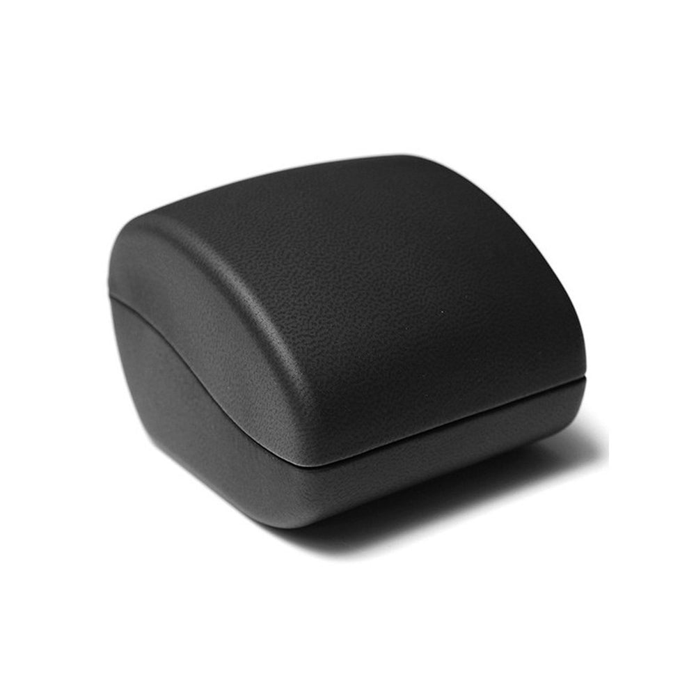 Luxury Leatherette Ring Box with LED Light Black - BOX FOR BRITAIN