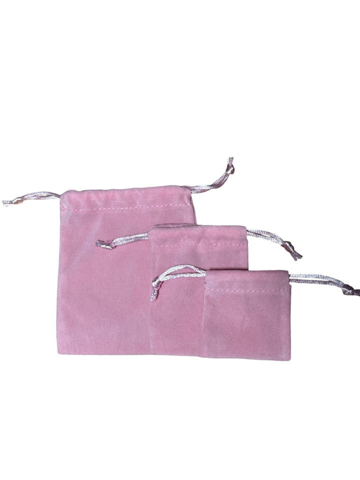 Pink Velvet Drawstring Pouch - BOX FOR BRITAIN