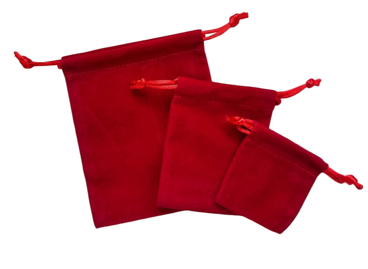 Red Velvet Drawstring Pouch - BOX FOR BRITAIN