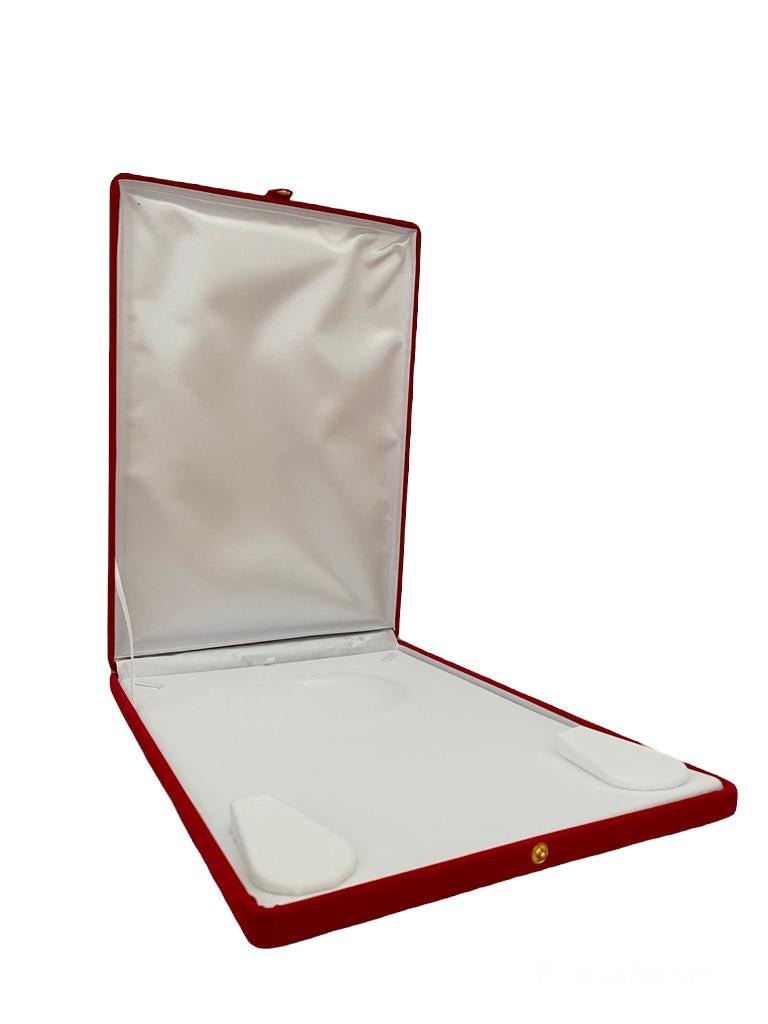 Red Velvet Flock Necklace, Full Set Box X Large - BOX FOR BRITAIN