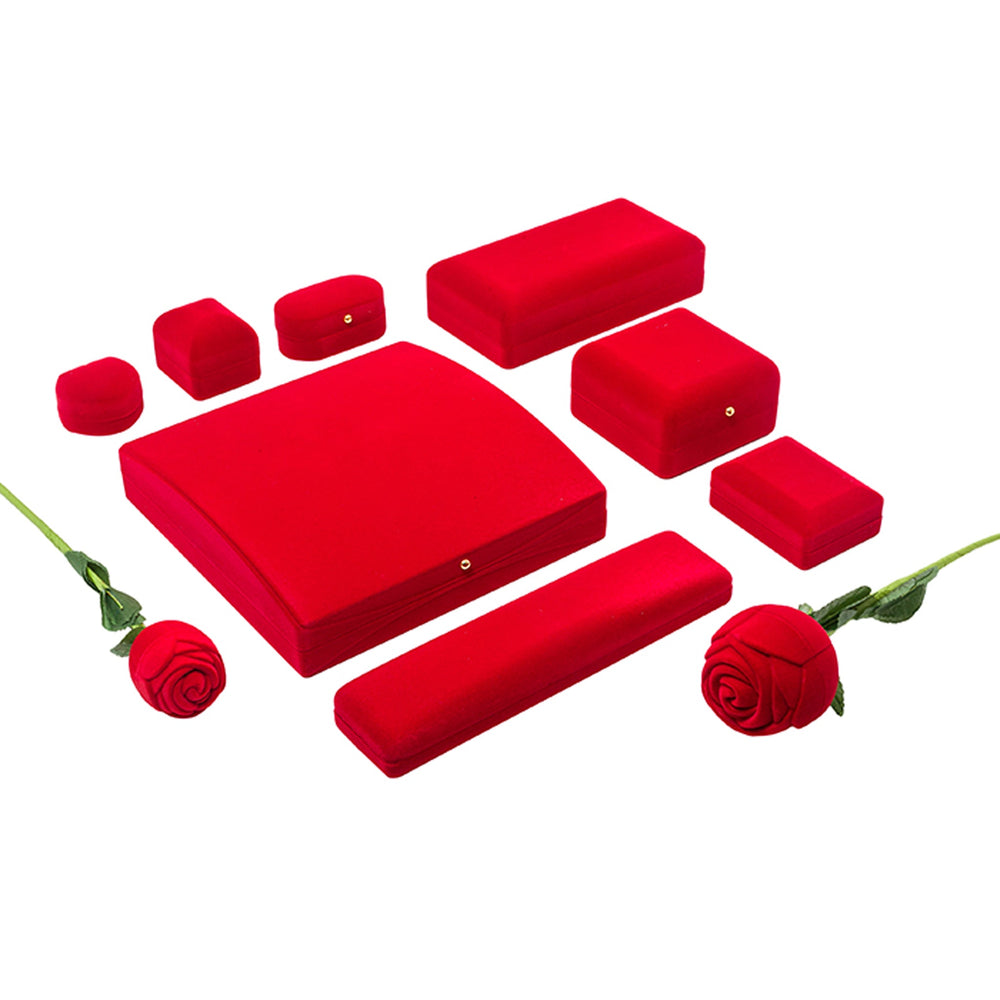 Red Velvet Stud Earring Box - BOX FOR BRITAIN