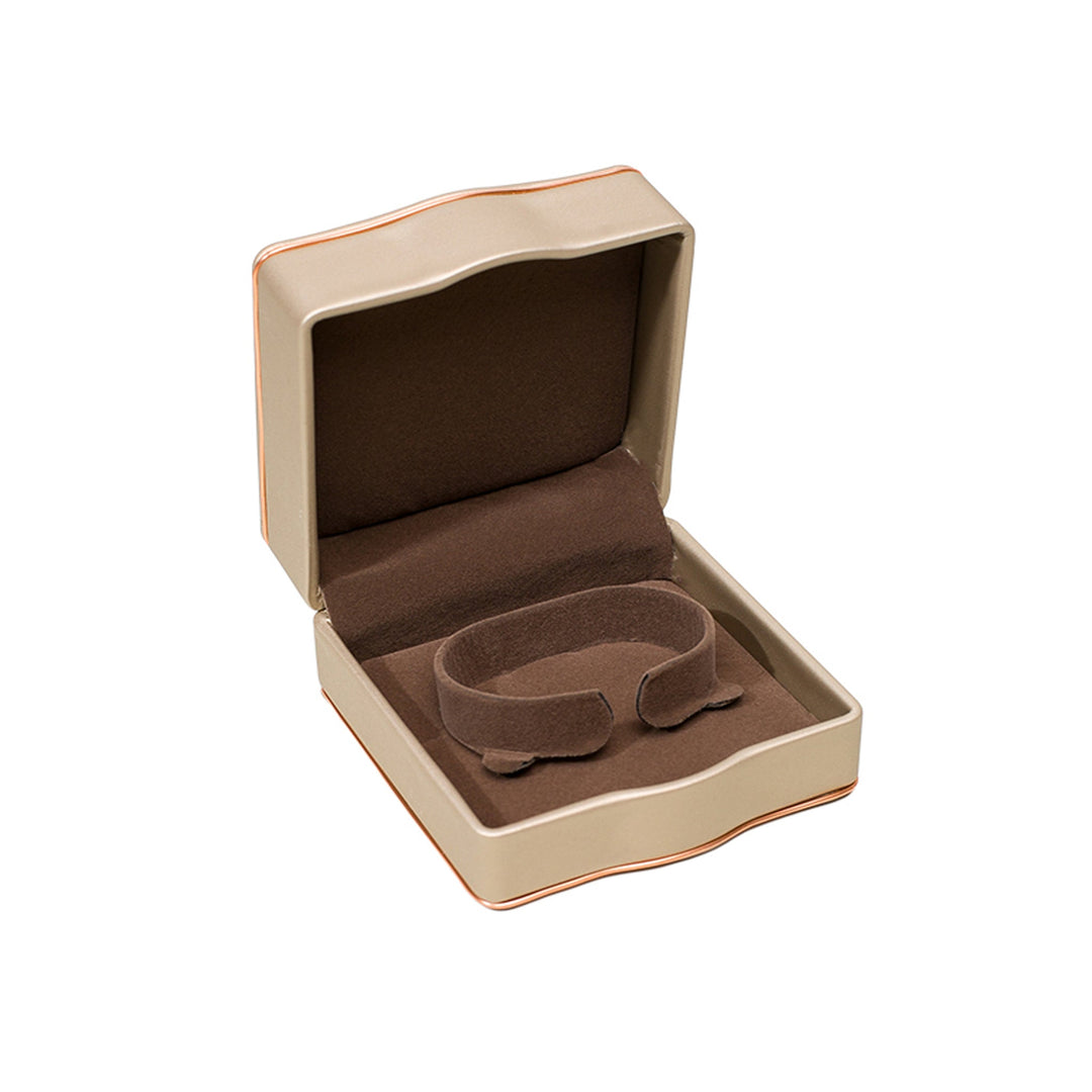 Rose Gold Trim Bangle Box Cream - BOX FOR BRITAIN