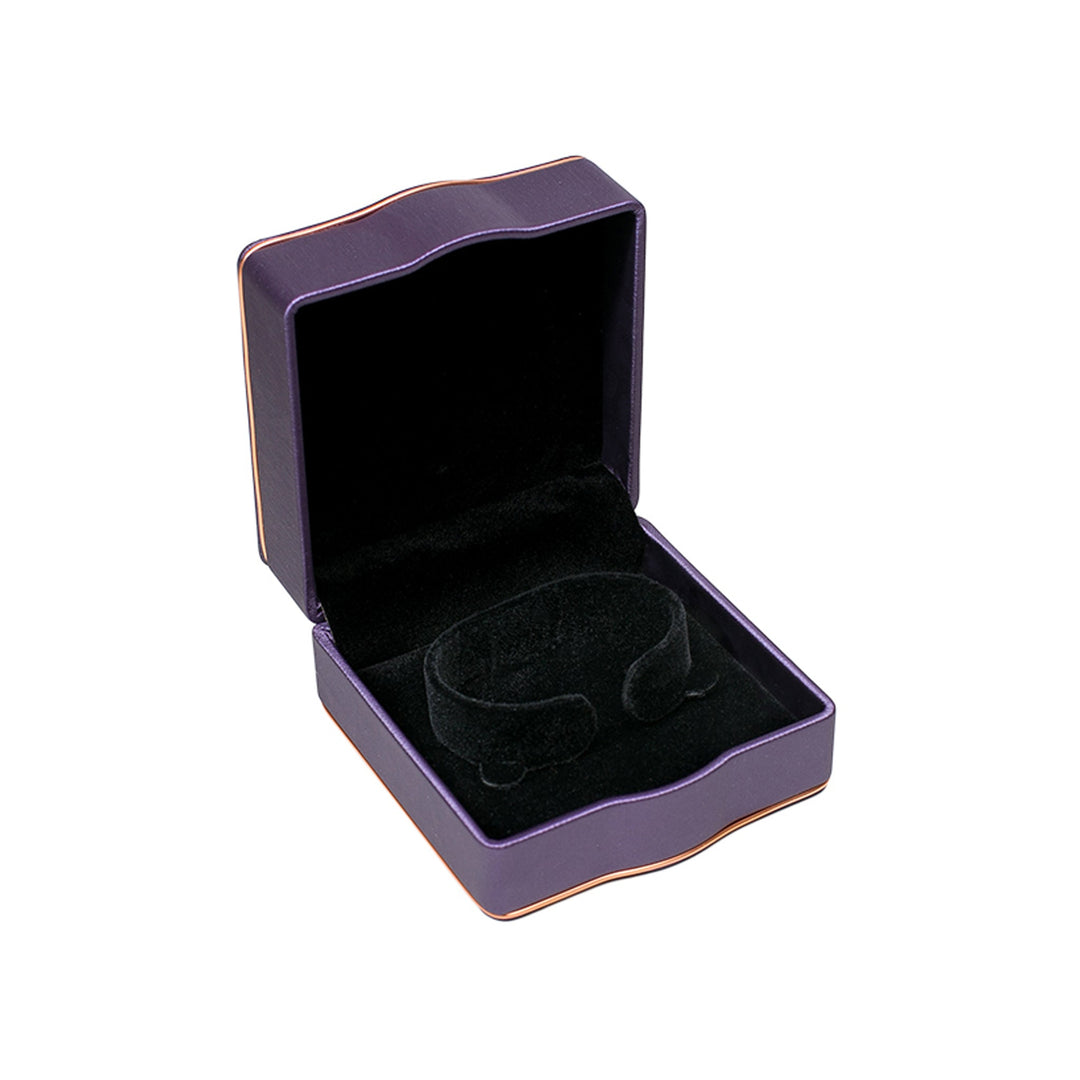 Rose Gold Trim Bangle Box Purple - BOX FOR BRITAIN